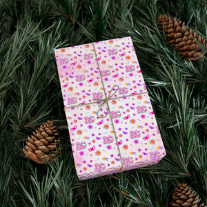 Pink Celebration Vibes - You're The Best Gift Wrapping Paper Roll - Wrapped Gift Sample Photo