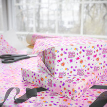 Load image into Gallery viewer, Pink Celebration Vibes - You&#39;re The Best Gift Wrapping Paper Roll - Wrapped Gifts