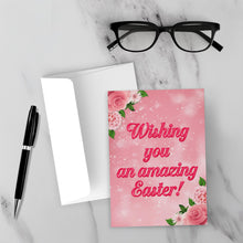 Load image into Gallery viewer, Pink Flowers - Wishing You An Amazing Easter - Festive Greeting Cards - Pink Card