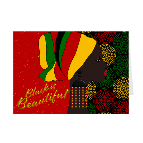 Stylish Woman - Black is Beautiful - Black History Month Greeting Card