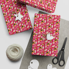 Load image into Gallery viewer, Pure Elegance - African American Woman - Floral Gift Wrapping Paper Roll - Wrapped Gifts Sample Photo