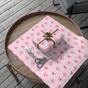 Queen Heart Strawberry Cake - Pink Happy Birthday Gift Wrap Paper Roll - Paper + Wrapped Gift