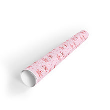 Load image into Gallery viewer, Queen Heart Strawberry Cake - Pink Happy Birthday Gift Wrap Paper Roll - Rolled View