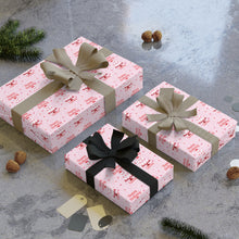 Load image into Gallery viewer, Queen Heart Strawberry Cake - Pink Happy Birthday Gift Wrap Paper Roll - Wrapped Gifts 2