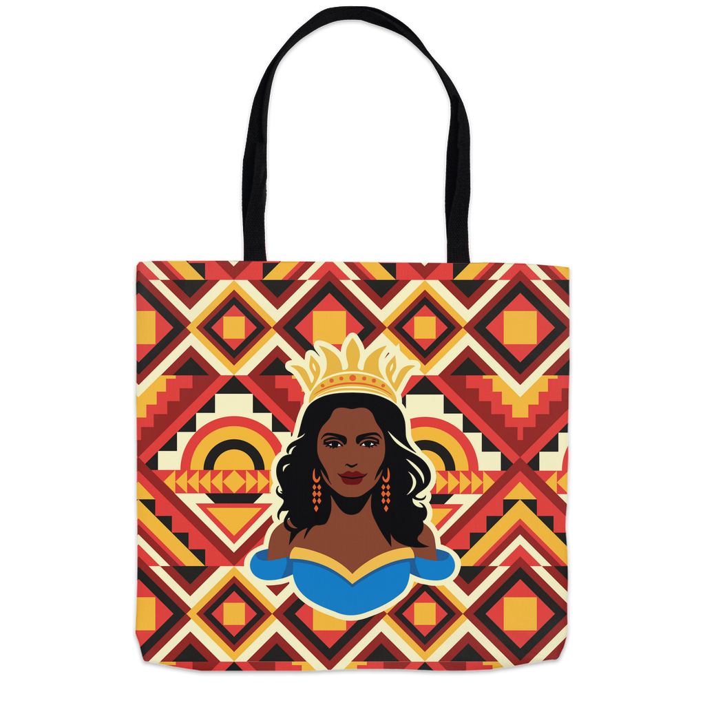 Queen Vibes - African American Woman - Tote Bags Gift Side B