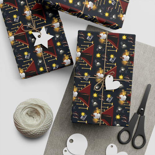 Red Carpet - African American Woman - Gift Wrap Paper Roll - Wrapped Gifts Sample Photo