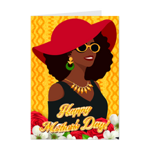 Load image into Gallery viewer, Red Hat, Sunglasses &amp; Glam - Stylish Mom - Happy Mother's Day Cards - Smiling Woman