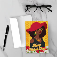 Load image into Gallery viewer, Red Hat, Sunglasses &amp; Glam - Stylish Mom - Happy Mother's Day Cards - Smiling Woman