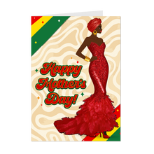 Load image into Gallery viewer, Red Sequin Gown - African American Mom - Happy Mother's Day Greeting Cards - Stylish Mother