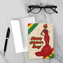 Load image into Gallery viewer, Red Sequin Gown - African American Mom - Happy Mother's Day Greeting Cards - Stylish Mother