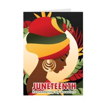 Load image into Gallery viewer, Remembering My Ancestors - Juneteenth Greeting Card Front