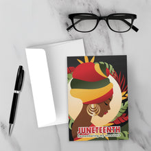 Load image into Gallery viewer, Remembering My Ancestors - Juneteenth Greeting Card Front with Sample Background