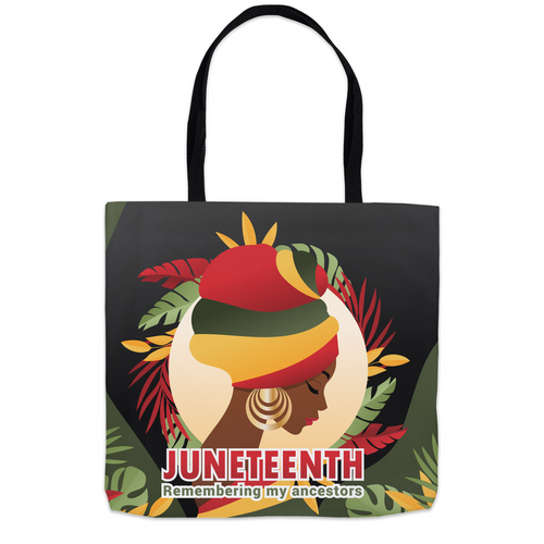 Remembering My Ancestors Juneteenth Tote Bags - Stylish African American Woman