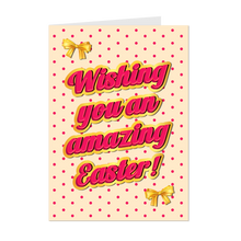 Load image into Gallery viewer, Retro Vibes - Wishing You An Amazing Easter - Polka Dot Easter Greeting Card