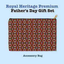 Load image into Gallery viewer, Royal Heritage Premium: Greeting Card + Coffee Mug + Hardcover Journal + Scented Candle + Accessory Bag — African American Father's Day Gift Set