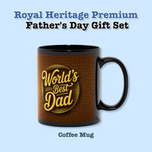 Load image into Gallery viewer, Royal Heritage Premium: Greeting Card + Coffee Mug + Hardcover Journal + Scented Candle + Accessory Bag — African American Father's Day Gift Set