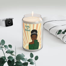 Load image into Gallery viewer, Scented Soy Candle — "Lucky &amp; Blessed" Black Girl Magic Design, 13.75oz - Braided Hairstyle