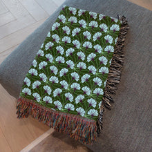 Load image into Gallery viewer, Sea Blue - Cozy Decorative Woven Blankets - 3 Sizes - Home Décor &amp; Gift Giving on Sample Couch