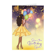 Load image into Gallery viewer, She&#39;s the Birthday Girl - African American Woman - Birthday Card