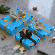Load image into Gallery viewer, African American Mermaid Blue Gift Wrapping Paper (Short Hairstyle)