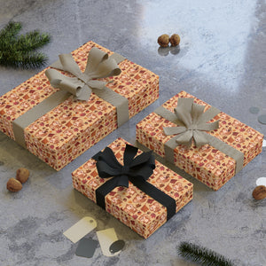 Smiling Happy Squirrel - Autumn Gift Wrap Paper Roll