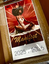 Load image into Gallery viewer, 2025 Black Stationery African American Wall Calendar - MANIFEST!