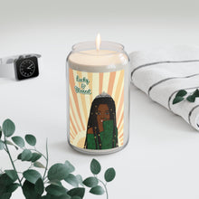 Load image into Gallery viewer, Soy Candle — "Lucky &amp; Blessed" Black Girl Magic Scented Candle - Dreadlocks Hairstyle