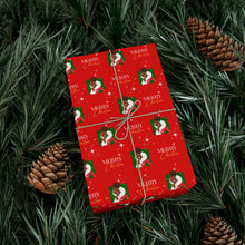 Load image into Gallery viewer, Sparkle Merry Christmas - African American Woman - Gift Wrapping Paper (Updo Hair) - Gift Sample
