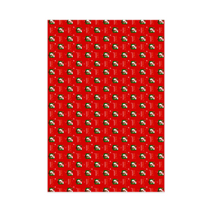 Sparkle Merry Christmas - African American Woman - Gift Wrapping Paper (Updo Hair) - Vertical Front View