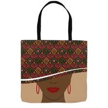 Load image into Gallery viewer, Stylish African American Woman - Afrocentric Tote Bag Side B