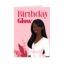 Load image into Gallery viewer, Stylish Birthday Glow - African American Birthday Greeting Card Shop - Front