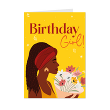 Load image into Gallery viewer, Stylish Glow - African American Birthday Greeting Card Shop - Front