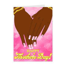 Load image into Gallery viewer, Stylish Pink French Tip Nails - Happy Mother's Day - Pink Greeting Card - Mom Holiday Card - Manicure