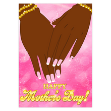 Load image into Gallery viewer, Stylish Pink French Tip Nails - Happy Mother's Day - Pink Greeting Card - Mom Holiday Card - Manicure