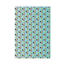 Load image into Gallery viewer, Summer Beach Fun - African American Woman - Gift Wrapping Paper Roll (Afro Hair) - Vertical Front View
