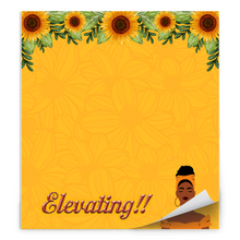 Load image into Gallery viewer, Sunflowers - African American Woman Elevating - Afrocentric Notepads - Writing Gifts - Office Supplies