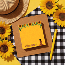 Load image into Gallery viewer, Sunflowers - African American Woman Elevating - Afrocentric Notepads - Writing Gifts - Office Supplies