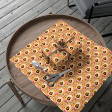 Load image into Gallery viewer, Sunflowers &amp; Smiles - African American Woman - Yellow Gift Wrapping Paper Roll - Paper + Wrapped Gift