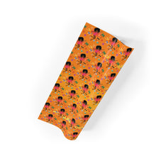 Load image into Gallery viewer, Sunset Beach Fun - African American Woman - Gift Wrapping Paper (Afro Hairstyle) - Rolled View 2
