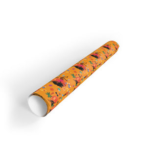 Sunset Beach Fun 2 - African American Woman - Gift Wrapping Paper - Rolled View