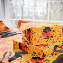 Load image into Gallery viewer, Sunset Beach Fun 2 - African American Woman - Gift Wrapping Paper - Wrapped Gifts