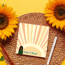 Load image into Gallery viewer, Sunshine Glow Lucky &amp; Blessed - African American Woman - Dreadlocks Hairstyle - Afrocentric Notepads - To-Do List Notes - Office Supplies