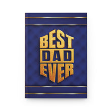 Load image into Gallery viewer, SuperHero Hardcover Journal — "Best Dad Ever" Gold Foil Design (Father’s Day Gift) - Blue &amp; Gold