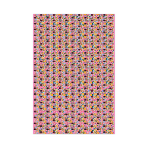 Surrounded By Love - African American Woman - Floral Gift Wrapping Paper Roll - Front View