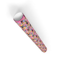 Load image into Gallery viewer, Surrounded By Love - African American Woman - Floral Gift Wrapping Paper Roll - Rolled view
