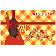 Load image into Gallery viewer, Black Stationery Thanksgiving E-Gift Card 01