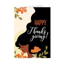 Load image into Gallery viewer, Thanksgiving Wishes - African American Woman - Happy Thanksgiving Cards - Front