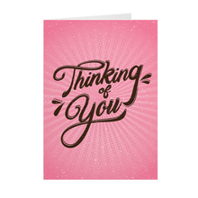 Load image into Gallery viewer, Spark the Imagination - Thinking of You - Pop Art Valentine&#39;s Day Card (Pink)