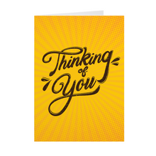 Load image into Gallery viewer, Spark the Imagination - Thinking of You - Pop Art Valentine&#39;s Day Card (Gold)