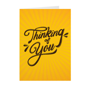 Spark the Imagination - Thinking of You - Pop Art Valentine's Day Card (Gold)